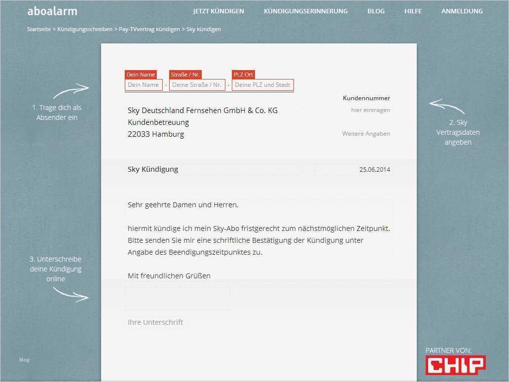 Kündigungsschreiben Sky Vorlage Pdf Neu Sky Kündigen Vorlage Download Chip