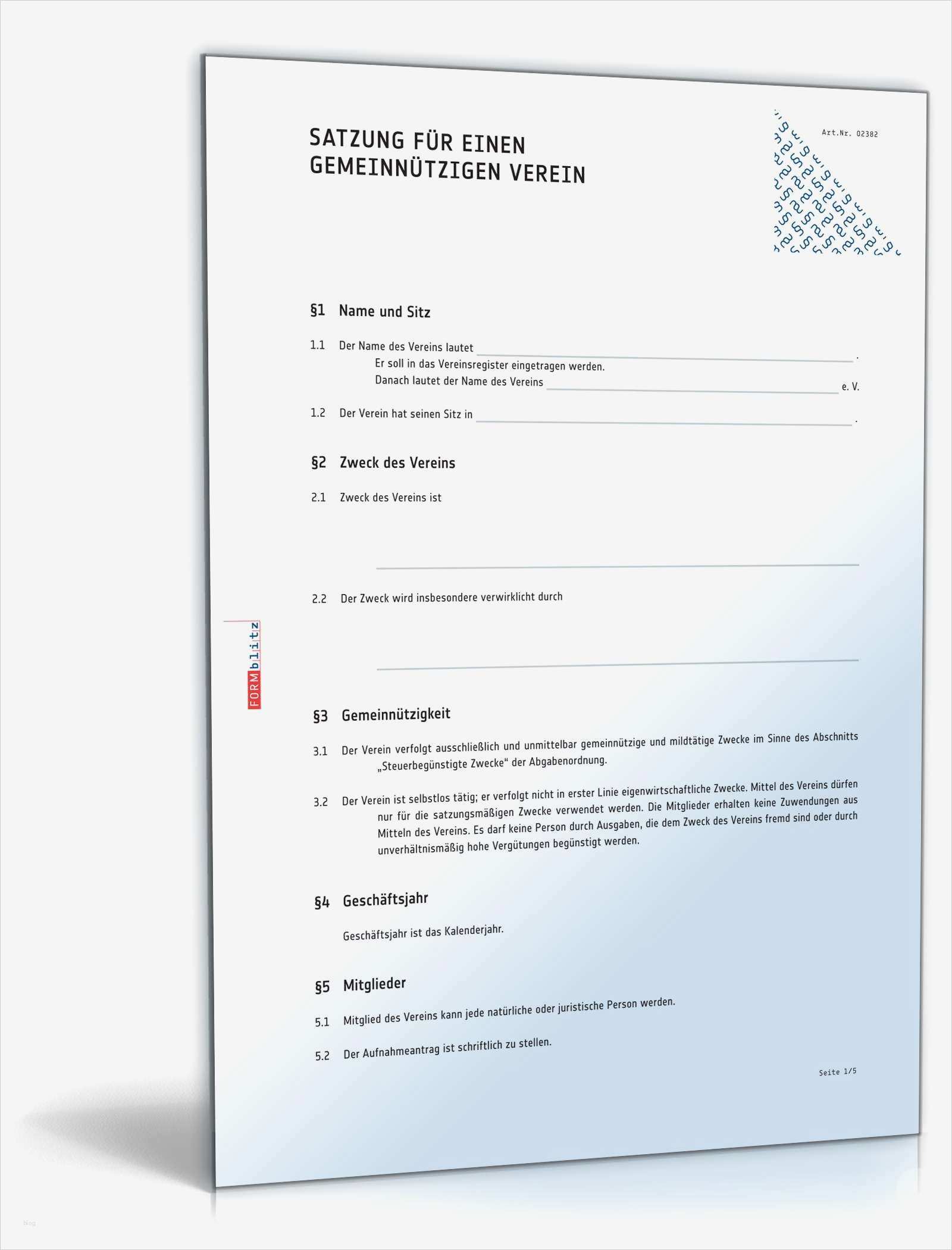 Kündigungsschreiben Verein Vorlage Großartig Satzung Gemeinnütziger Verein Muster Zum Download