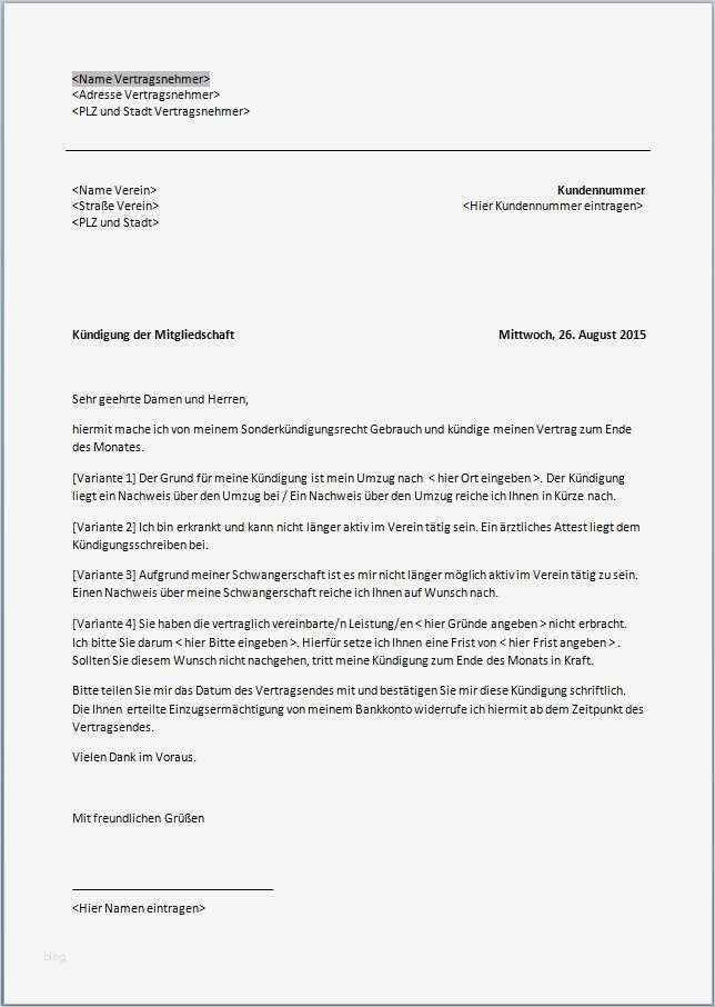 Kündigungsschreiben Verein Vorlage Wunderbar Kündigung Fußballverein Vorlage Kostenlos