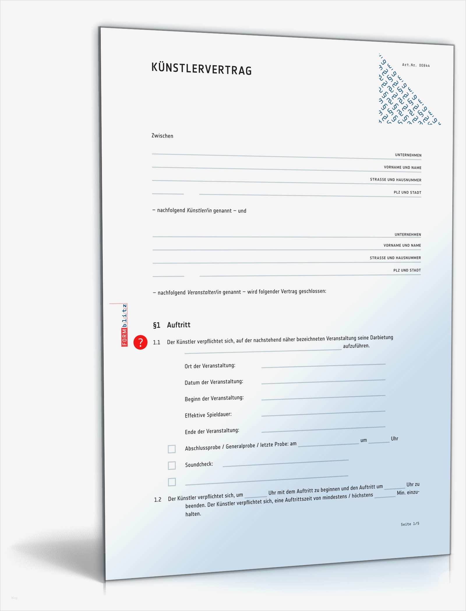 Künstlervertrag Vorlage Wunderbar Künstlervertrag