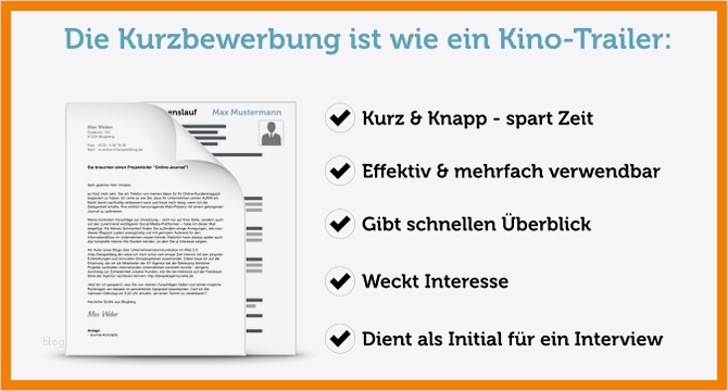 Kurzbewerbung Vorlage Gut 11 Kurzbewerbung Vorlage