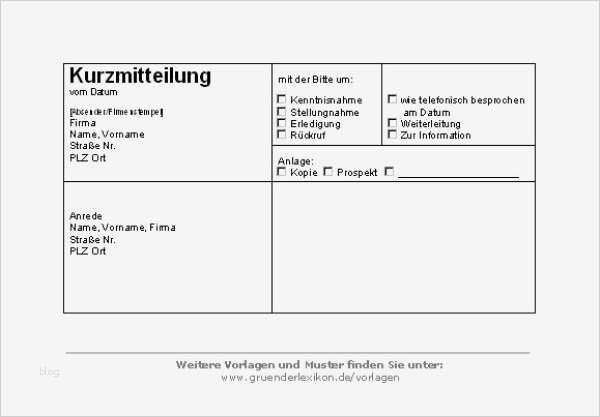 Kurzmitteilung Vorlage Cool Kurzmitteilung
