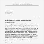 Lagerlogistik Bewerbung Vorlage Hübsch Bewerbung Als Fachkraft Im Gastgewerbe Bewerbung
