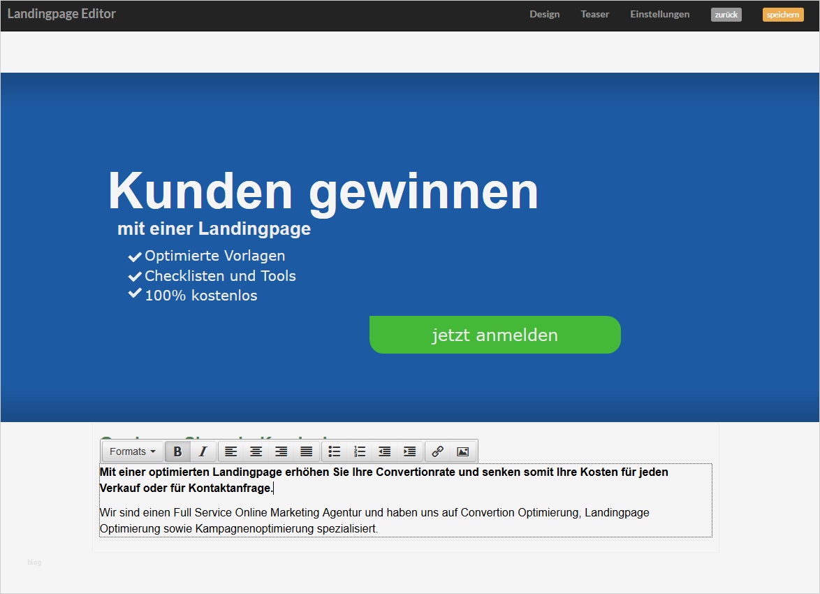 Landingpage Vorlagen Beste Landing Page Generator Kostenlose Vorlagen Jetzt Anmelden