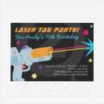 Lasertag Einladung Vorlage Luxus Laser Tag Birthday Party Invitations