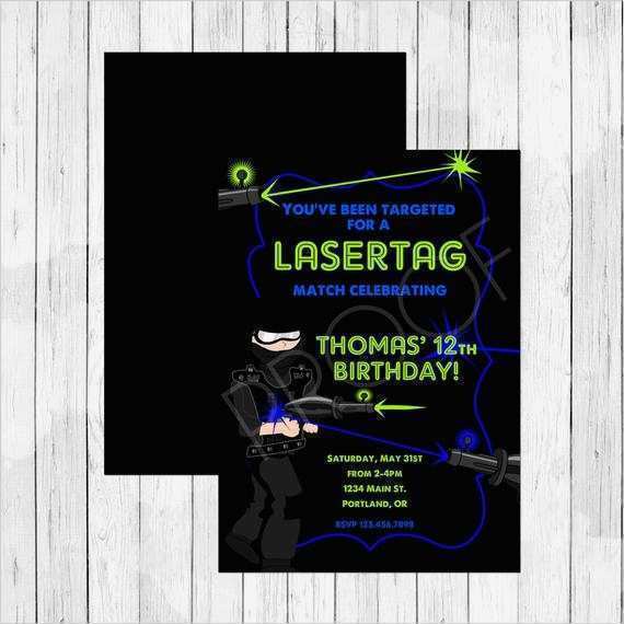 Lasertag Gutschein Vorlage Luxus Items Similar to Lasertag Invitation Laser Tag Party