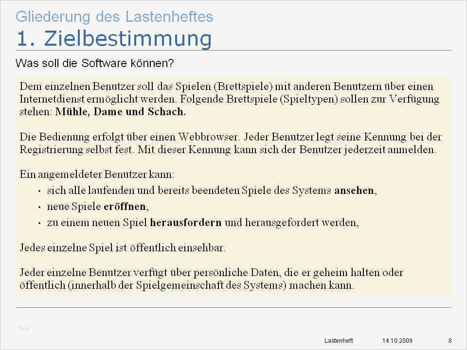 Lastenheft Erstellen Vorlage Wunderbar Lastenheft Beispiel Fertiges Referat Handout