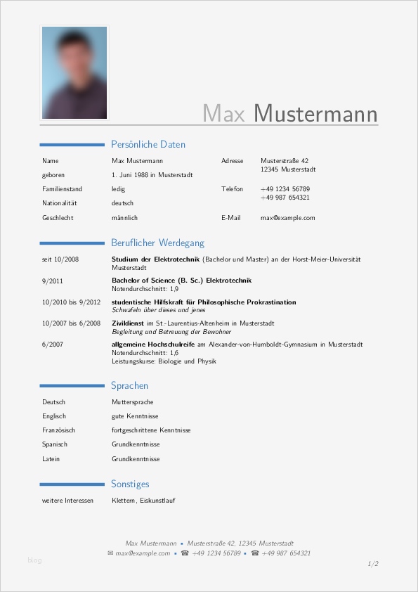 Latex Lebenslauf Vorlage Genial Blog Michael Fiedler Lebenslauf Vorlage Für