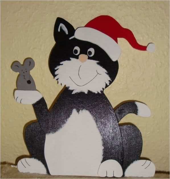 Laubsägearbeiten Vorlagen Best Of Bibablo Weihnachtskatze Aus Holz