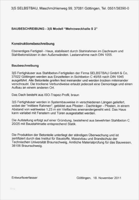 Lbs Kündigung Vorlage Neu Baubeschreibung Berechnungen Zum Bauantrag Für Eine