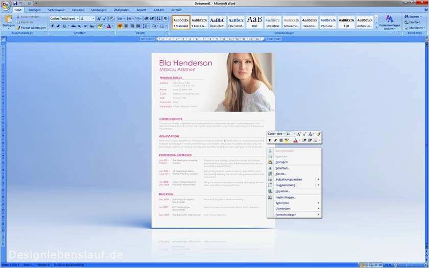 Lebenslauf Auf Englisch Vorlage Angenehm Bewerbung Englisch Muster Als Wordvorlage Zum Download