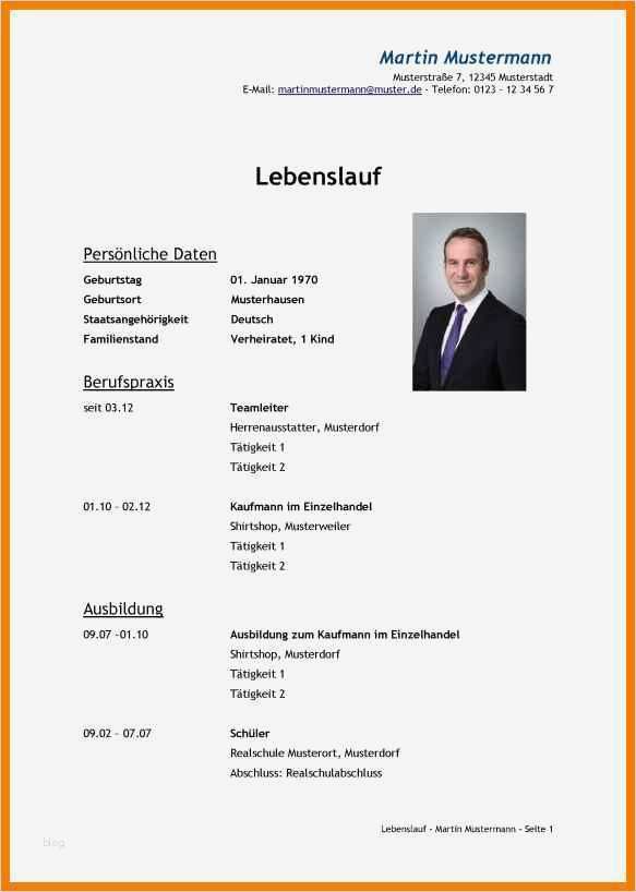 Lebenslauf Deutsch Vorlage Luxus 7 Lebenslauf Familienstand