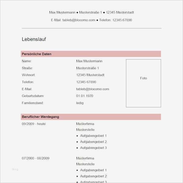 Lebenslauf Fließtext Vorlage Best Of Vorlage 42 Tabellarischer Lebenslauf