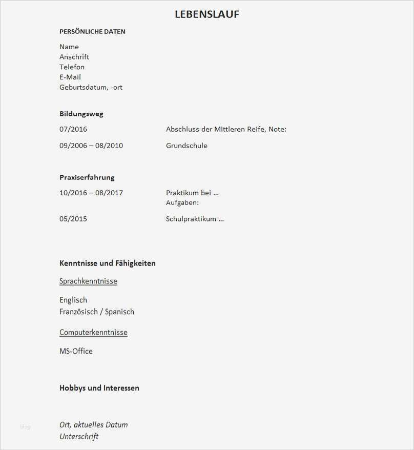 Lebenslauf HTML Vorlage Best Of Lebenslauf 2016 Vorlage