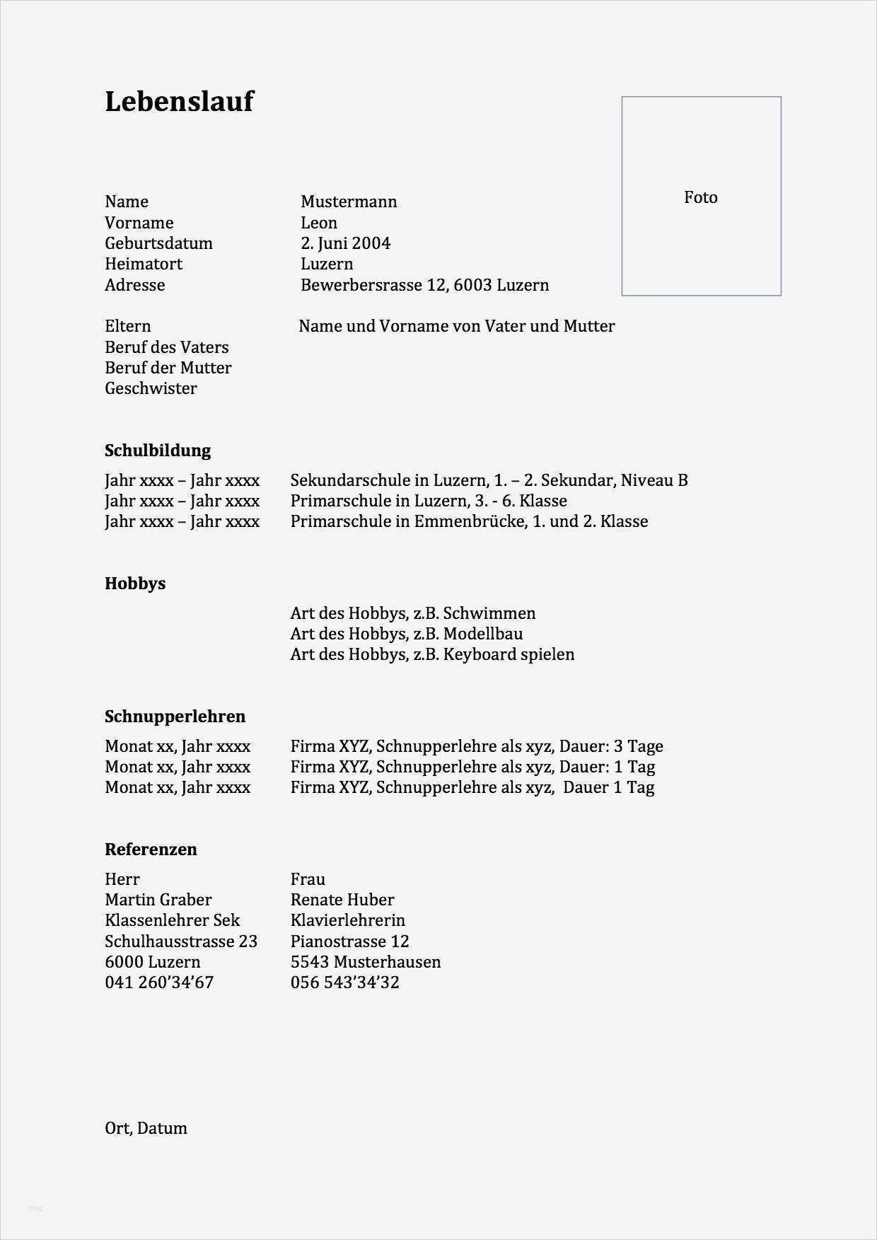 Lebenslauf Informatiker Vorlage Einzigartig Beste Word Vorlage Lebenslauf Zeitgenössisch Bilder Für