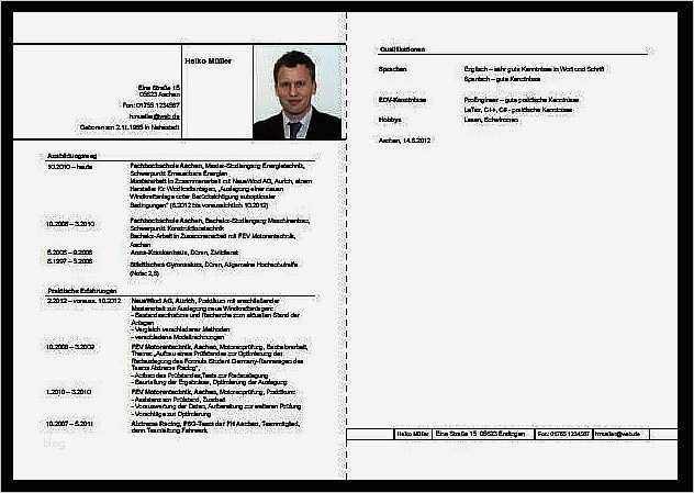Lebenslauf Muster Vorlage Elegant Lebenslauf Muster Als Vorlage