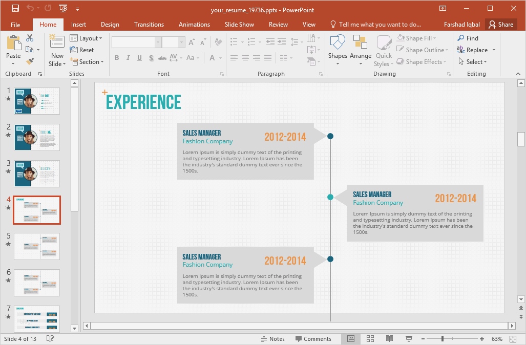 Lebenslauf Powerpoint Vorlage Genial Lebenslauf Animierte Powerpoint Vorlage