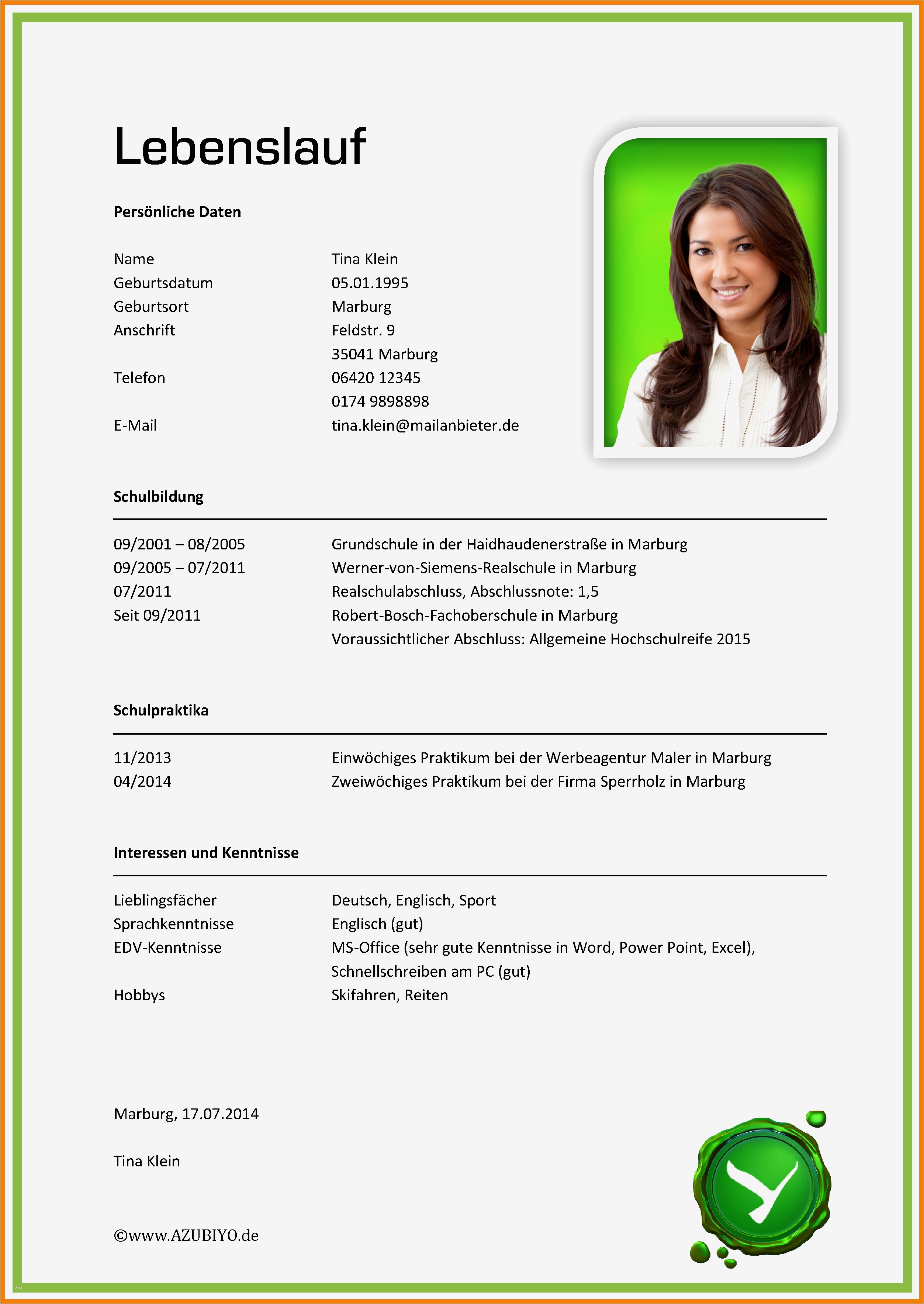 Lebenslauf Praktikum Vorlage Gut 13 Praktikum Lebenslauf