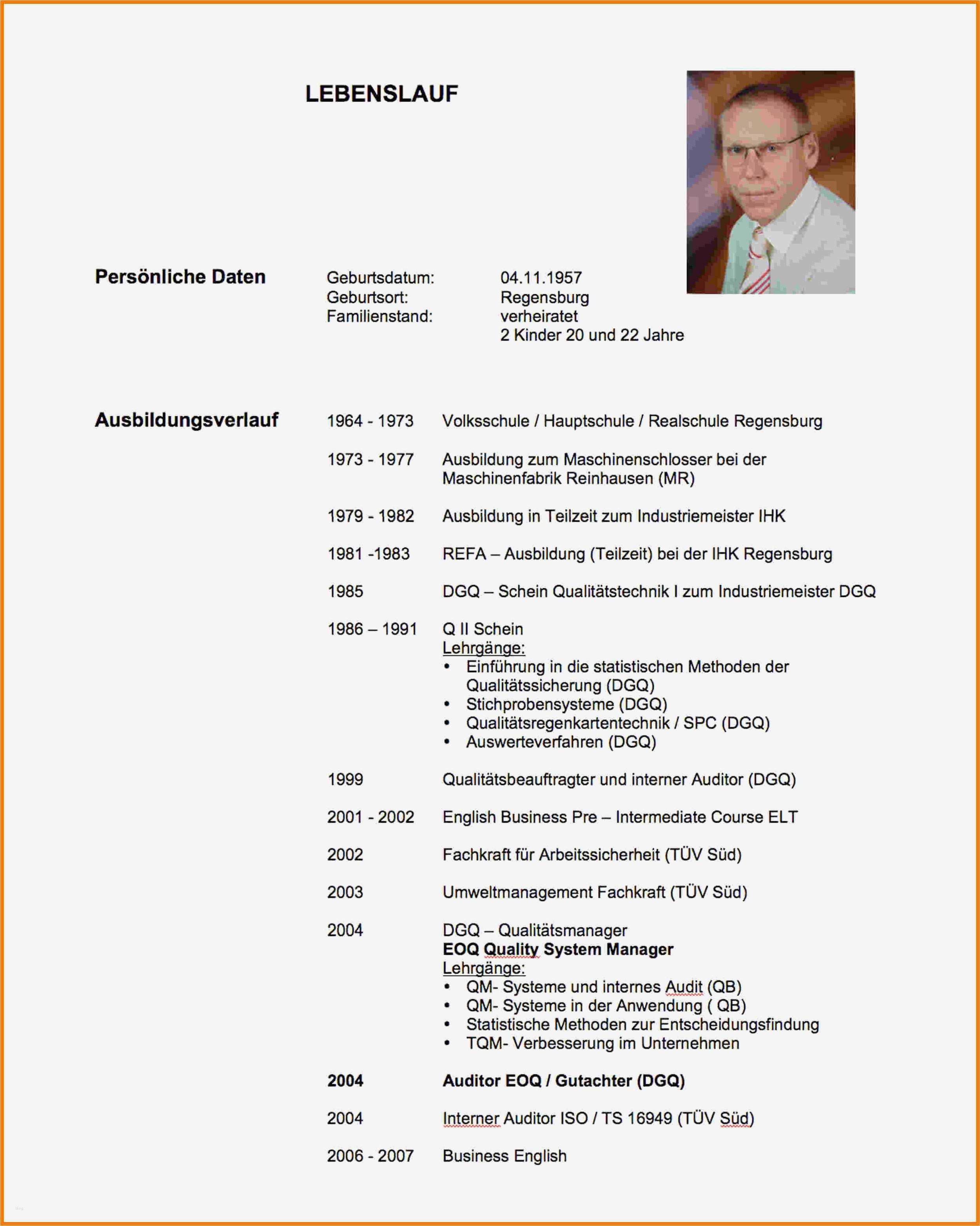 Lebenslauf Praktikum Vorlage Neu 7 Lebenslauf Schüler Muster