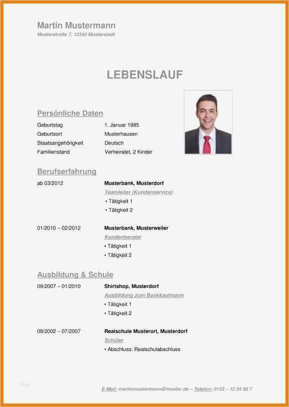 Lebenslauf Schule Vorlage Erstaunlich 5 Lebenslauf Schule Muster