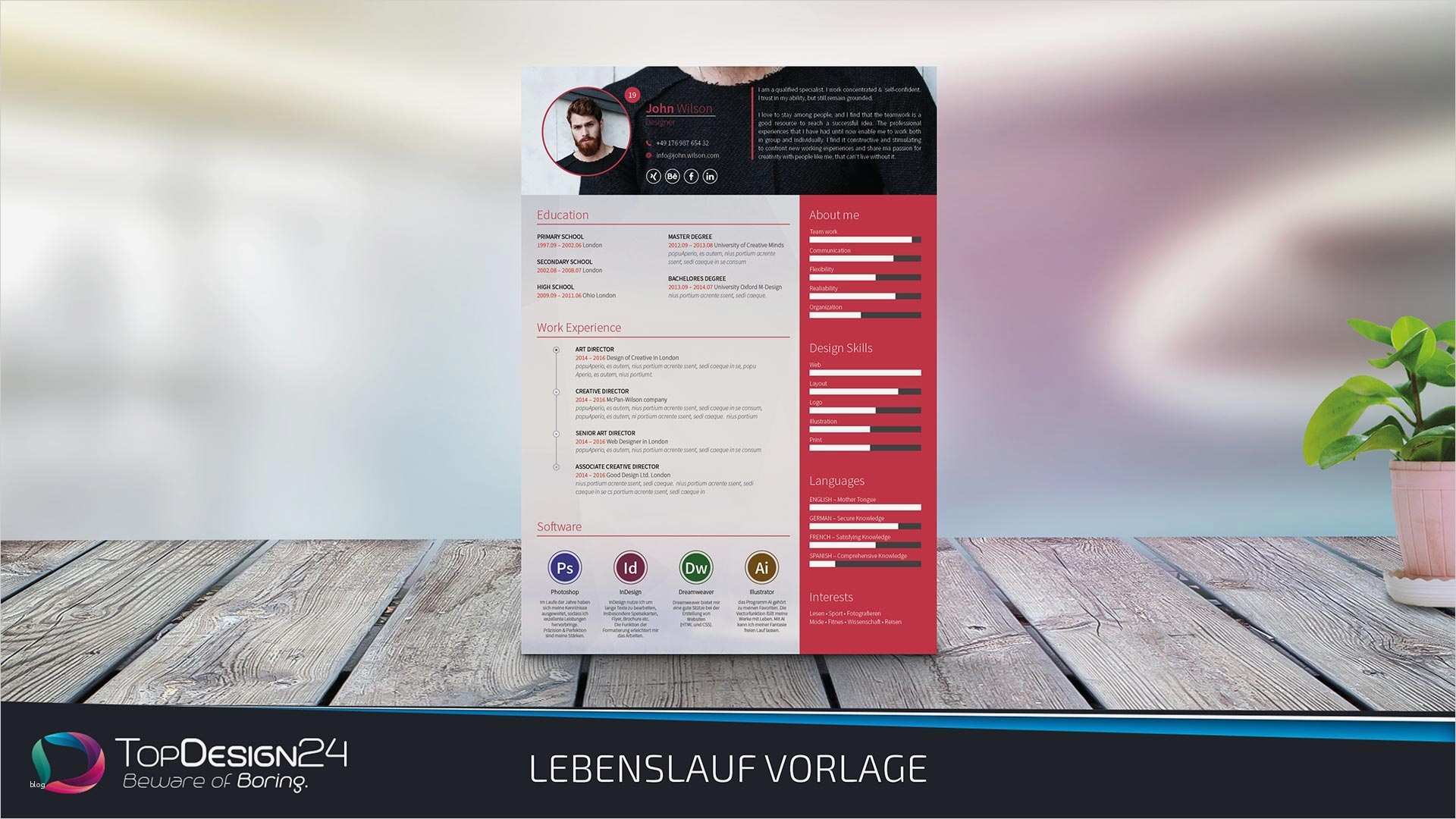 Lebenslauf Vorlage 2017 Kostenlos Downloaden Inspiration topdesign24