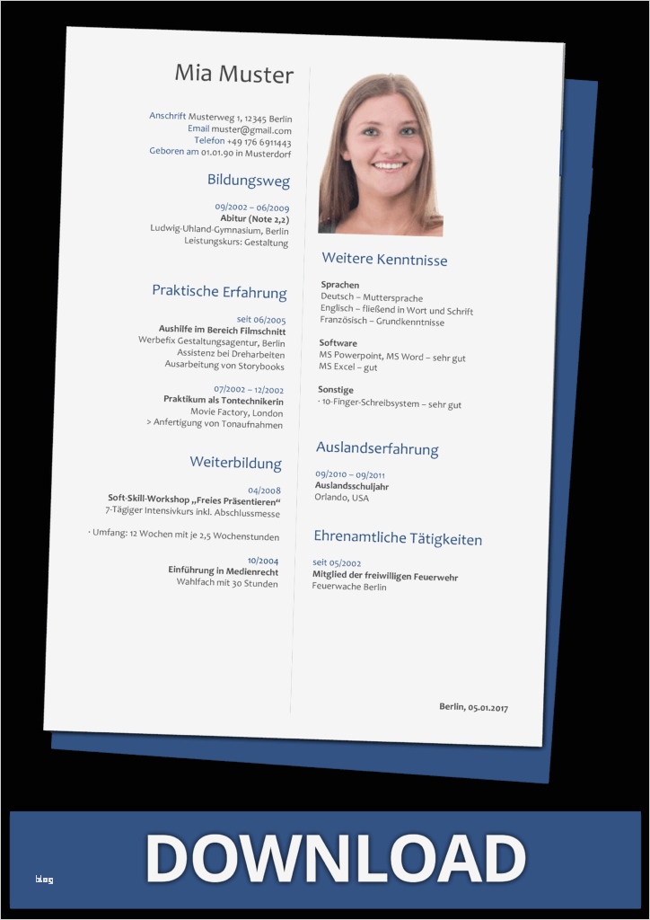 Lebenslauf Vorlage 2017 Word Best Of Lebenslauf Vorlagen Kostenlos En Als Word Dateien