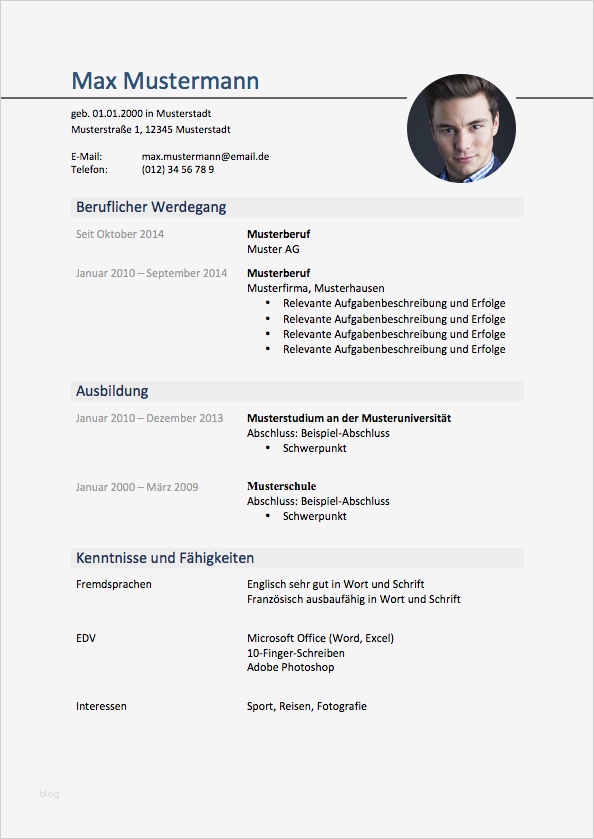 Lebenslauf Vorlage 2017 Word Erstaunlich Lebenslauf Muster 2017 Meinebewerbung