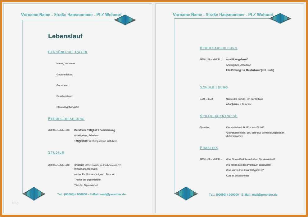 Lebenslauf Vorlage 2017 Word Luxus 8 Lebenslauf 2017