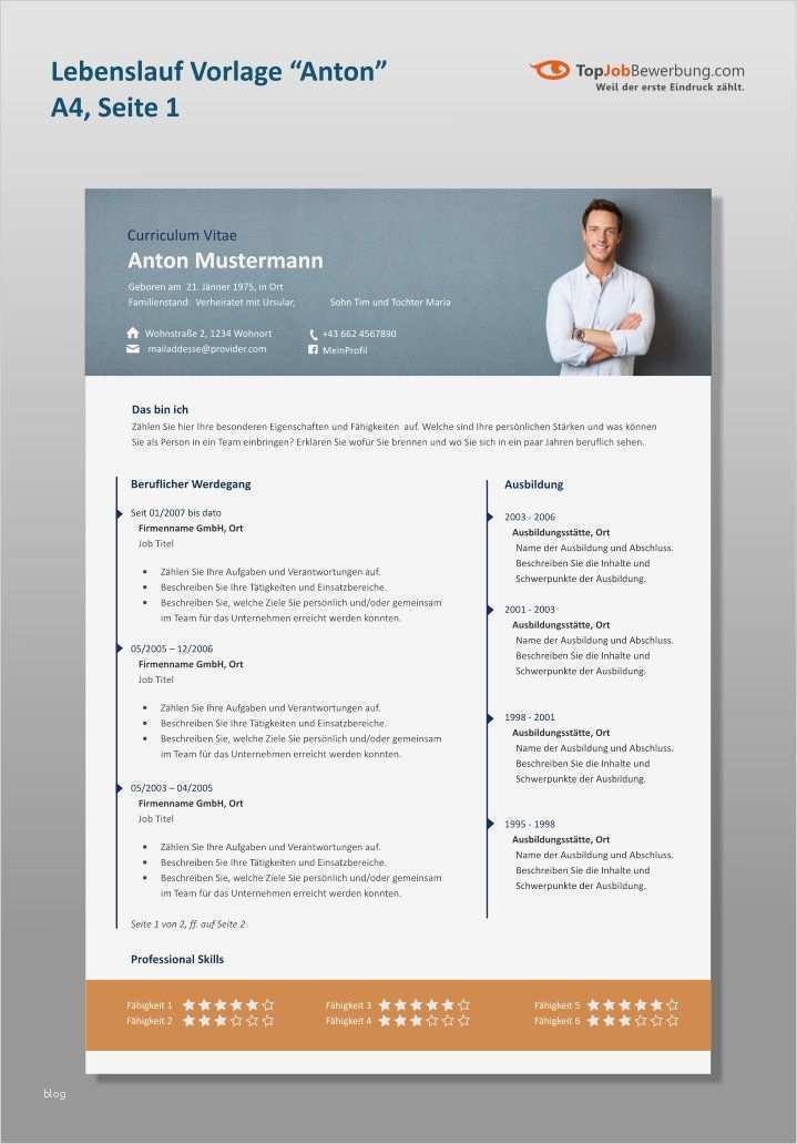 Lebenslauf Vorlage ältere Bewerber Erstaunlich topjobbewerbung