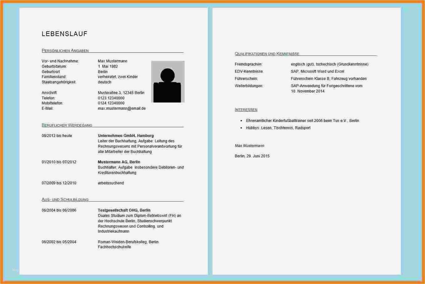Lebenslauf Vorlage Arbeitsamt Großartig 8 Word Vorlage Lebenslauf