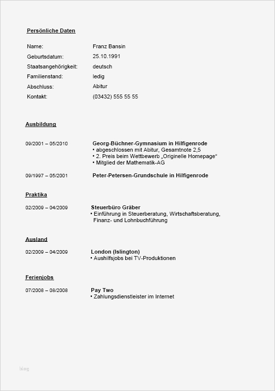 Lebenslauf Vorlage Ausbildung Süß Bewerbungs Paket Abitur Ausbildungsplatz