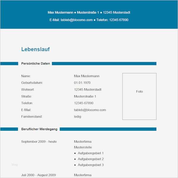 Lebenslauf Vorlage Blau Angenehm Vorlage 17 Tabellarischer Lebenslauf