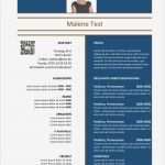 Lebenslauf Vorlage Blau Erstaunlich Lebenslauf Vorlage Mit Qr Blau Cv & Bewerbung