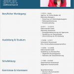 Lebenslauf Vorlage Blau Neu Lebenslauf Muster 2 Blau Kostenlos En