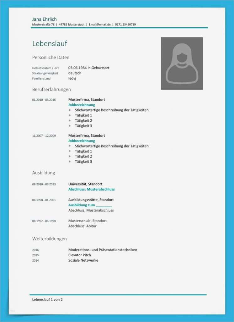 Lebenslauf Vorlage Download Kostenlos Pdf Hübsch Kostenlose Lebenslauf Muster Und Vorlagen Für Deine