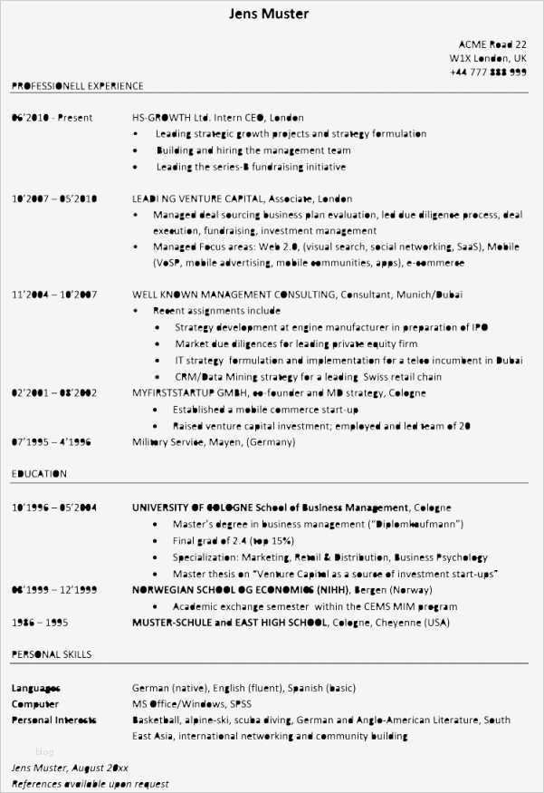 Lebenslauf Vorlage Duales Studium Gut Bewerbung Studium Muster Lebenslauf Line Rechnun