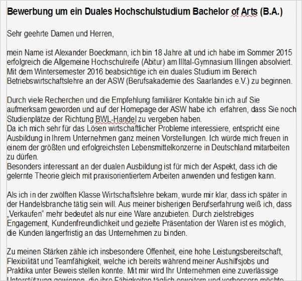 Lebenslauf Vorlage Duales Studium Süß Bewerbung Um Ein Dualen Stu Nplatz Line Rechnun
