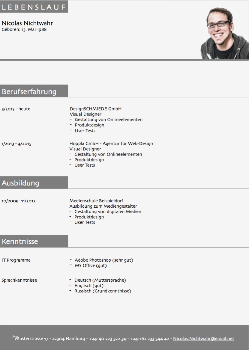 Lebenslauf Vorlage Kostenlos Download Angenehm Lebenslauf Muster 3 Grau Kostenlos En
