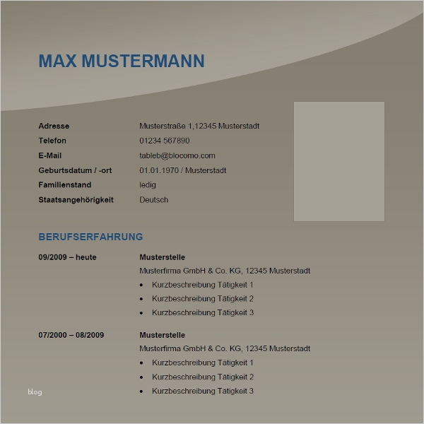 Lebenslauf Vorlage Modern Inspiration Vorlage 68 Tabellarischer Lebenslauf