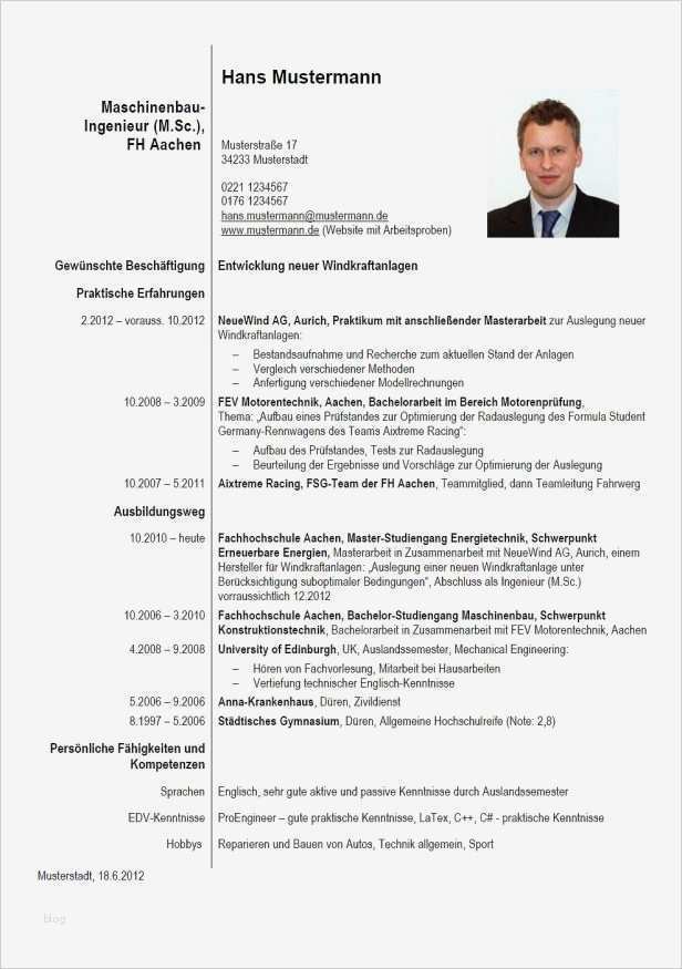 Lebenslauf Vorlage Ohne Foto Gut Lebenslauf Muster Als Vorlage