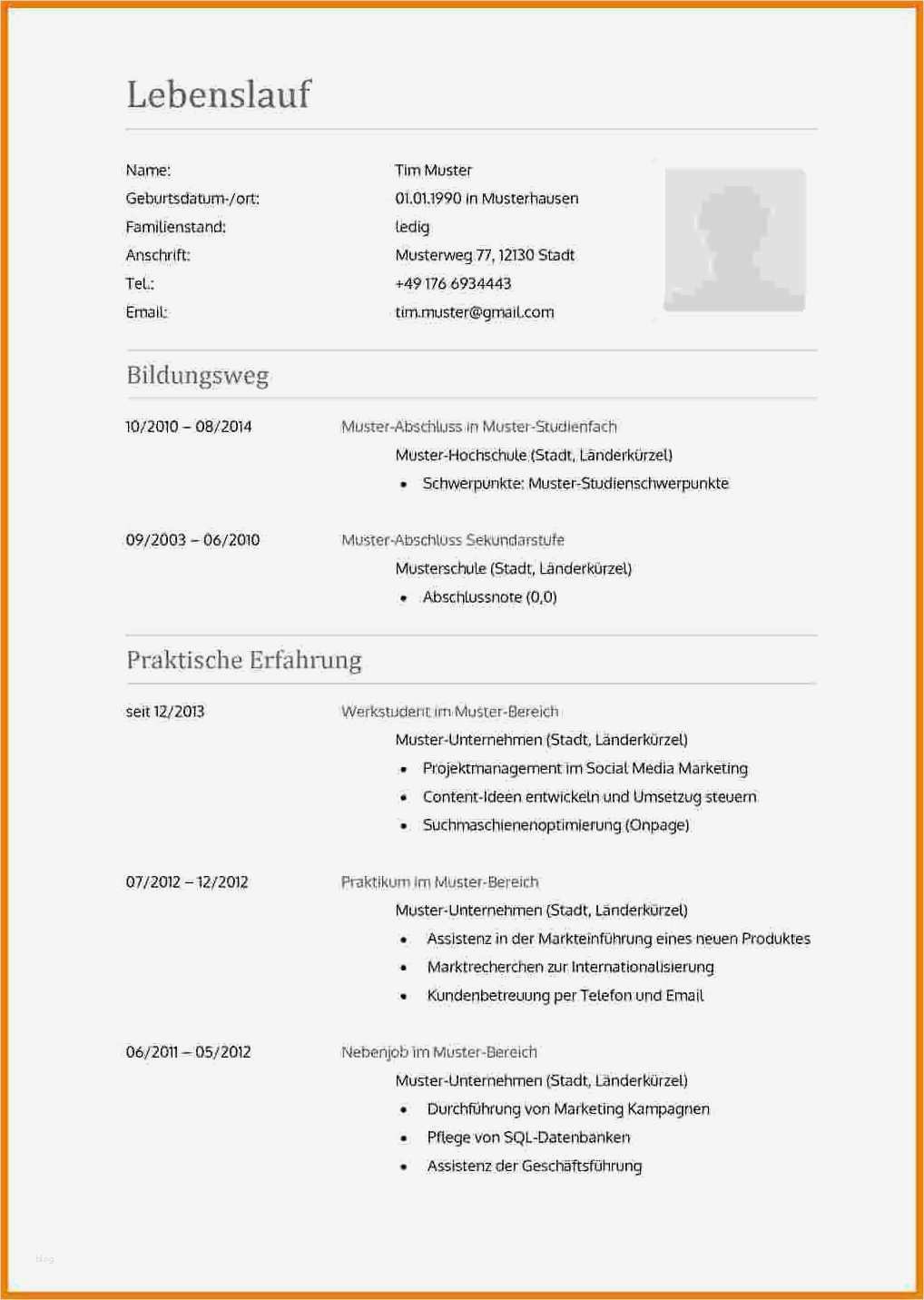 Lebenslauf Vorlage Openoffice Kostenlos Gut 8 Lebenslauf Vorlage Ausbildung