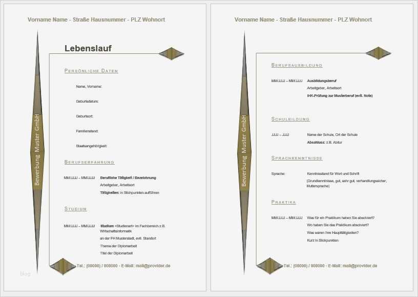 Lebenslauf Vorlage Pdf Schönste Lebenslauf Kostenlos