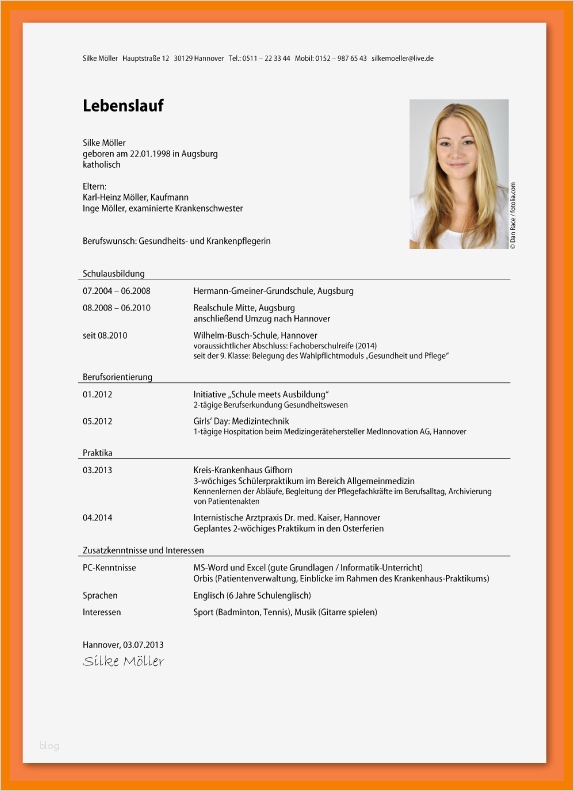 31 Beste Lebenslauf Vorlage Praktikum Schüler Bilder 2 6 vorlage lebenslauf schüler
