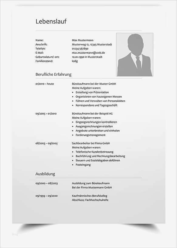 Lebenslauf Vorlage Word Erstaunlich Lebenslauf Muster 7 Klassische Bewerbungsvorlage Word