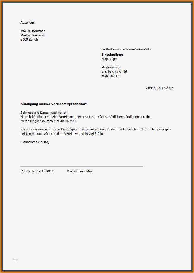 Lebensversicherung Kündigen Vorlage Schön 10 Kündigung Beispiel