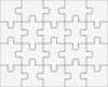 Leeres Puzzle Vorlage Cool Jigsaw Puzzle Leere Vorlage 4 X 5 20 Stück — Stockvektor