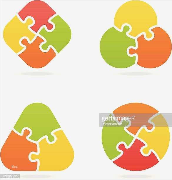 Leeres Puzzle Vorlage Erstaunlich Teilabschnitt Vektorgrafiken Und Illustrationen