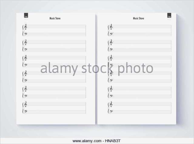 Leeres Puzzle Vorlage Gut Music Stave Template Blank Stave Stockfotos & Music Stave
