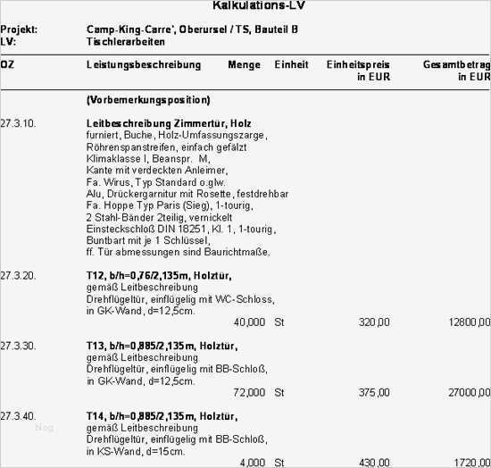 Leistungsbeschreibung Vorlage Schönste Online Leistungsverzeichnis Fr Ihren Privaten Hausbau Bei