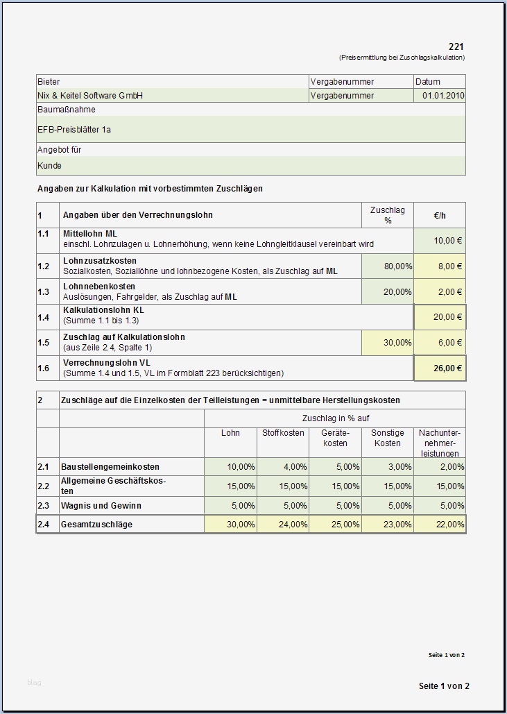 Leistungsverzeichnis Vorlage Excel Angenehm Excel Vorlage Vhb formular 221